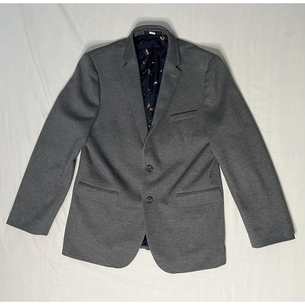 Polo Ralph Lauren Sports Coat Blazer Pheasant Pattern Boys 20R Gray 2 Button